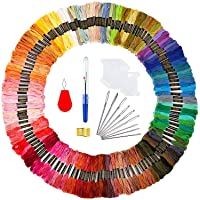 Hilos de Bordar 172 Kit TICIOSH Bordado Kit de Hilos Cross Stitch Bordado Hilos Punto de Cruz Línea de Costura Coser…